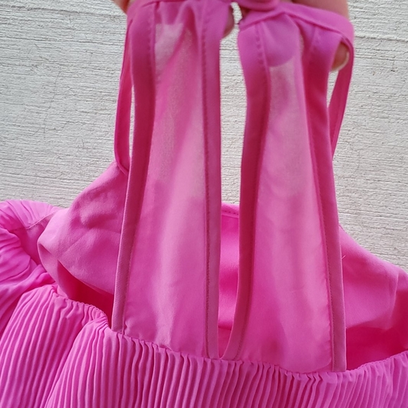 Asos Pink Pleated Dress - Picture 6 of 7